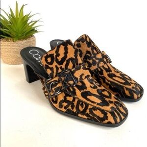 Calvin Klein Dacy Calf Hair Mule 7.5 New